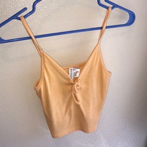 Yellow crop top